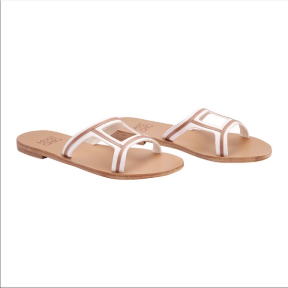 New Lotus white with dessert leather sandals - Picture 3 of 4
